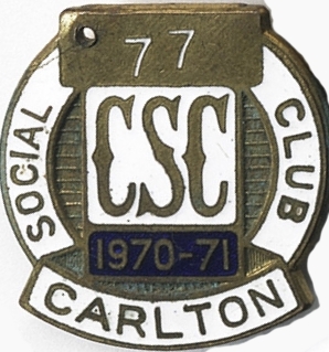 Carlton Social Club Medallion 1970