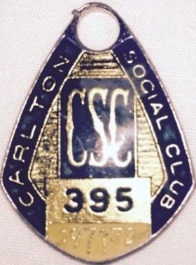 Carlton Social Club Medallion 1971