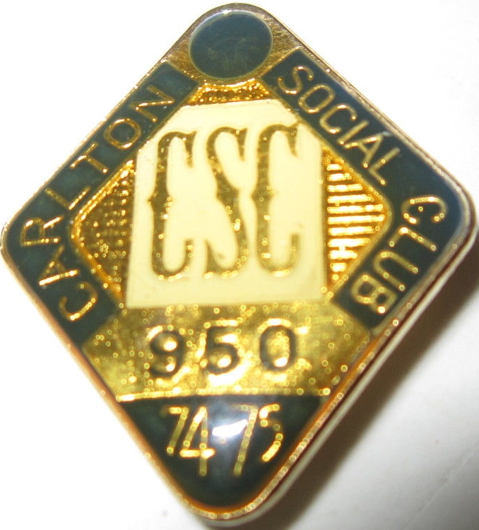 Carlton Social Club Medallion 1974
