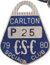 Carlton Social Club Medallion 1979