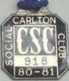Carlton Social Club Medallion 1980
