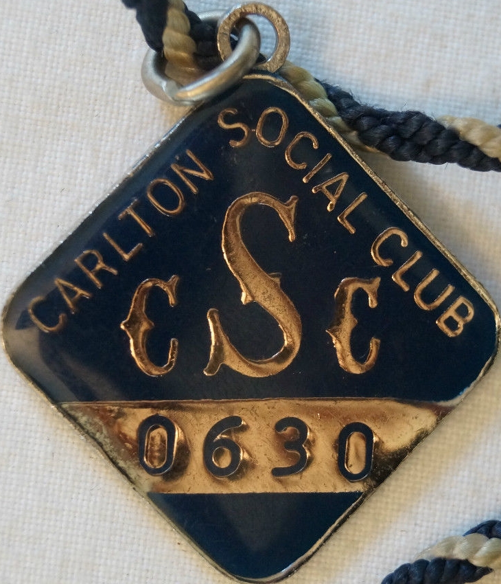 Carlton Social Club Medallion 1981