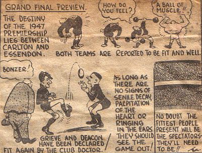 1947 Grand Final Preview Cartoon