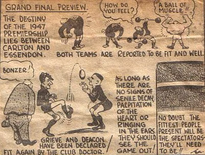 1947 Grand Final Preview Cartoon